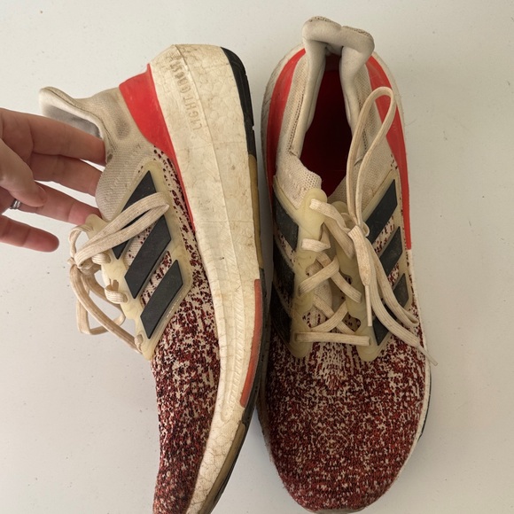 adidas Red and White Athletic Shoes - Picture 3 of 5